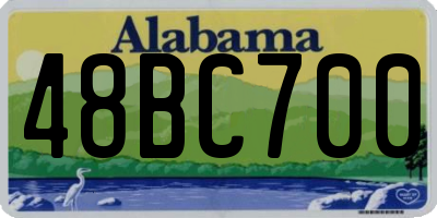 AL license plate 48BC700