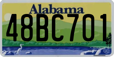 AL license plate 48BC701