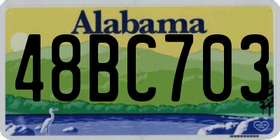 AL license plate 48BC703