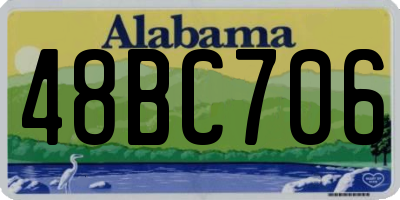 AL license plate 48BC706
