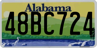 AL license plate 48BC724