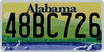 AL license plate 48BC726