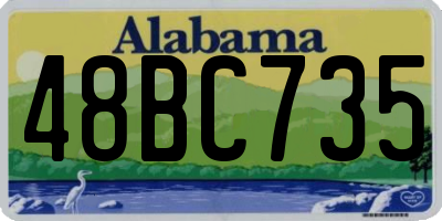 AL license plate 48BC735