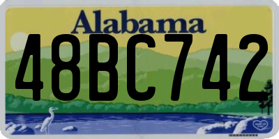 AL license plate 48BC742