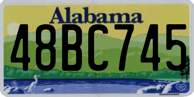 AL license plate 48BC745