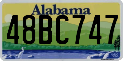 AL license plate 48BC747