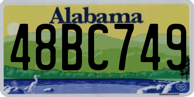 AL license plate 48BC749