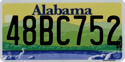 AL license plate 48BC752