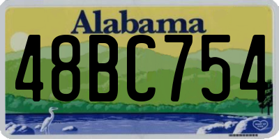 AL license plate 48BC754