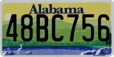 AL license plate 48BC756