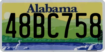AL license plate 48BC758
