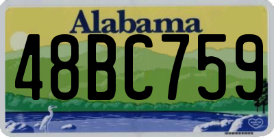 AL license plate 48BC759