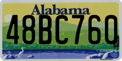 AL license plate 48BC760
