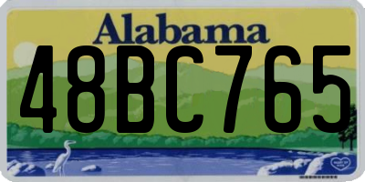 AL license plate 48BC765