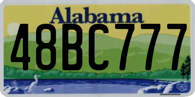 AL license plate 48BC777