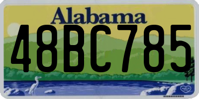 AL license plate 48BC785