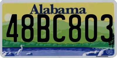 AL license plate 48BC803