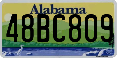 AL license plate 48BC809