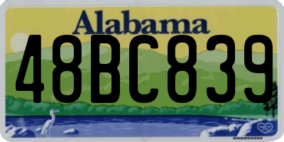 AL license plate 48BC839