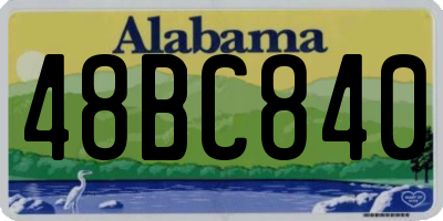 AL license plate 48BC840