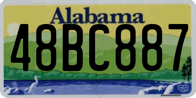AL license plate 48BC887
