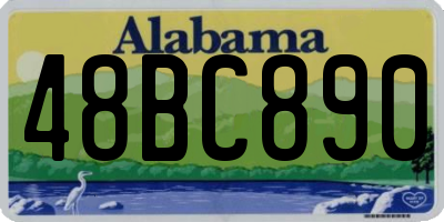 AL license plate 48BC890