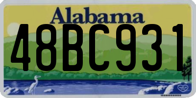 AL license plate 48BC931