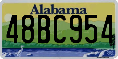 AL license plate 48BC954