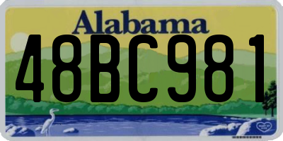AL license plate 48BC981