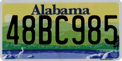 AL license plate 48BC985