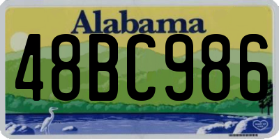 AL license plate 48BC986