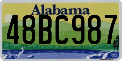 AL license plate 48BC987