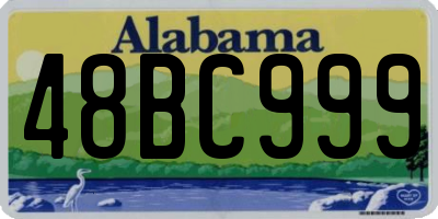 AL license plate 48BC999