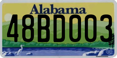 AL license plate 48BD003