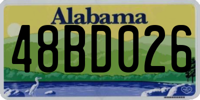 AL license plate 48BD026