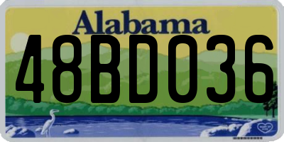 AL license plate 48BD036