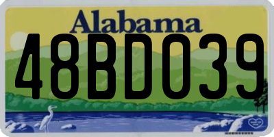 AL license plate 48BD039