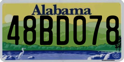 AL license plate 48BD078