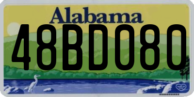 AL license plate 48BD080