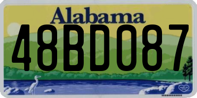 AL license plate 48BD087