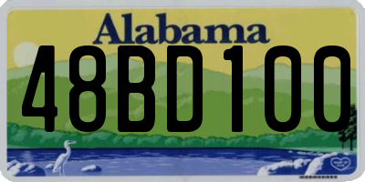 AL license plate 48BD100