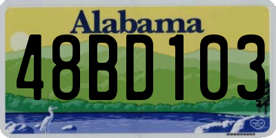 AL license plate 48BD103