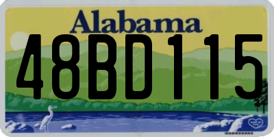 AL license plate 48BD115