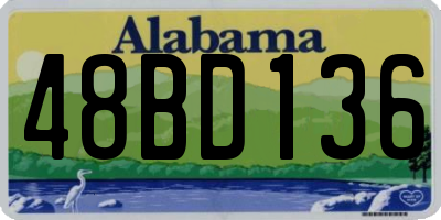 AL license plate 48BD136