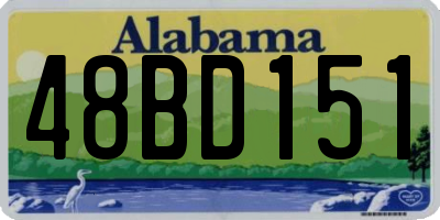 AL license plate 48BD151