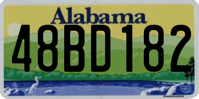 AL license plate 48BD182