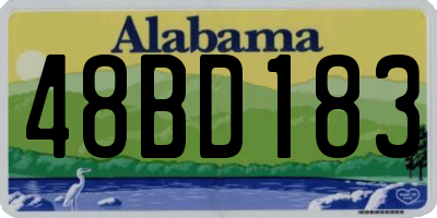 AL license plate 48BD183