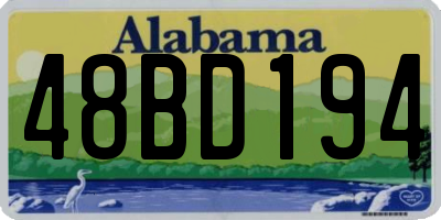 AL license plate 48BD194
