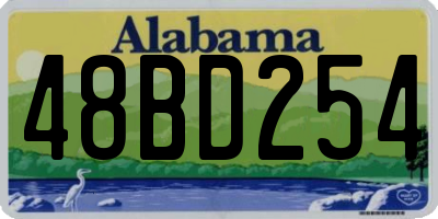 AL license plate 48BD254
