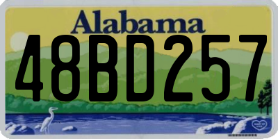 AL license plate 48BD257